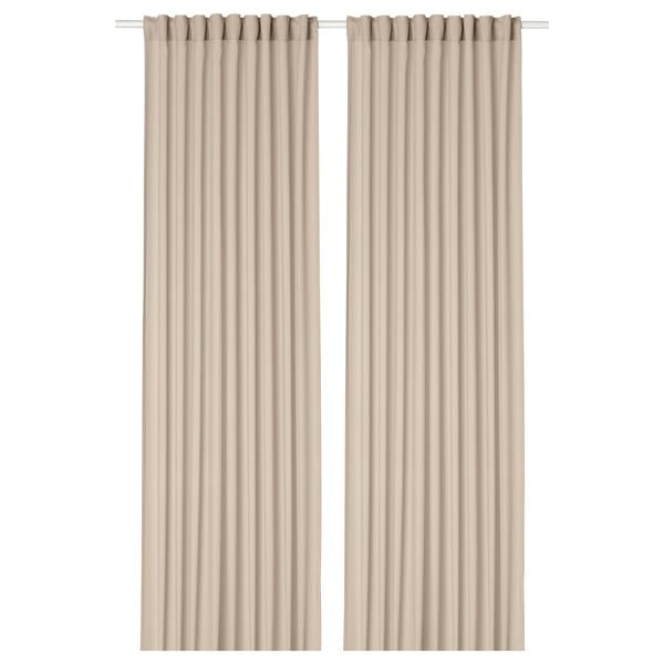 Ikea ROSENROBINIA - Thin curtain, 2 sheets, beige, , 145x300 cm