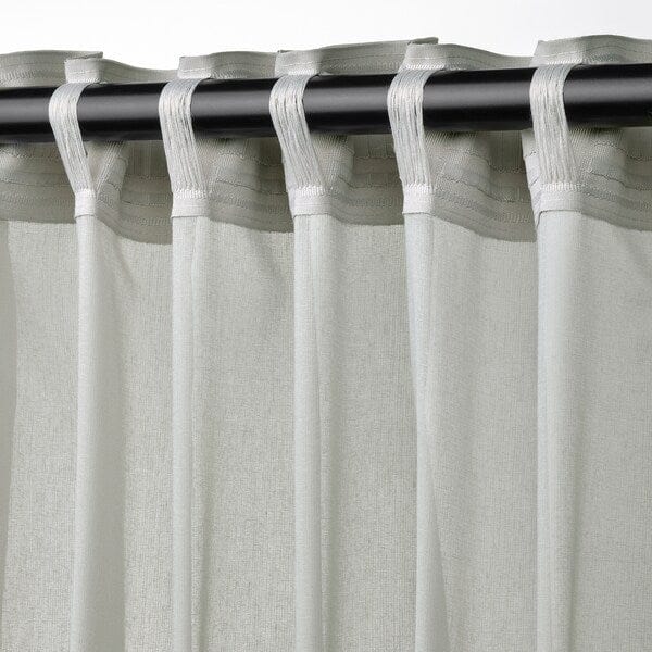 Ikea ROSENROBINIA - Thin curtain, 2 sheets, light grey, , 145x300 cm