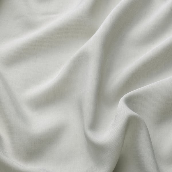 ROSENROBINIA sheer curtains, 1 pair, light grey/with heading tape, 145x300 cm