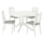 ROSENTORP / NÄSINGE table and 4 chairs, white/Tibbleby beige-grey white, 110/155 cm