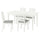 ROSENTORP / NÄSINGE table and 4 chairs, white/Tibbleby beige-grey white, 155/215x87 cm