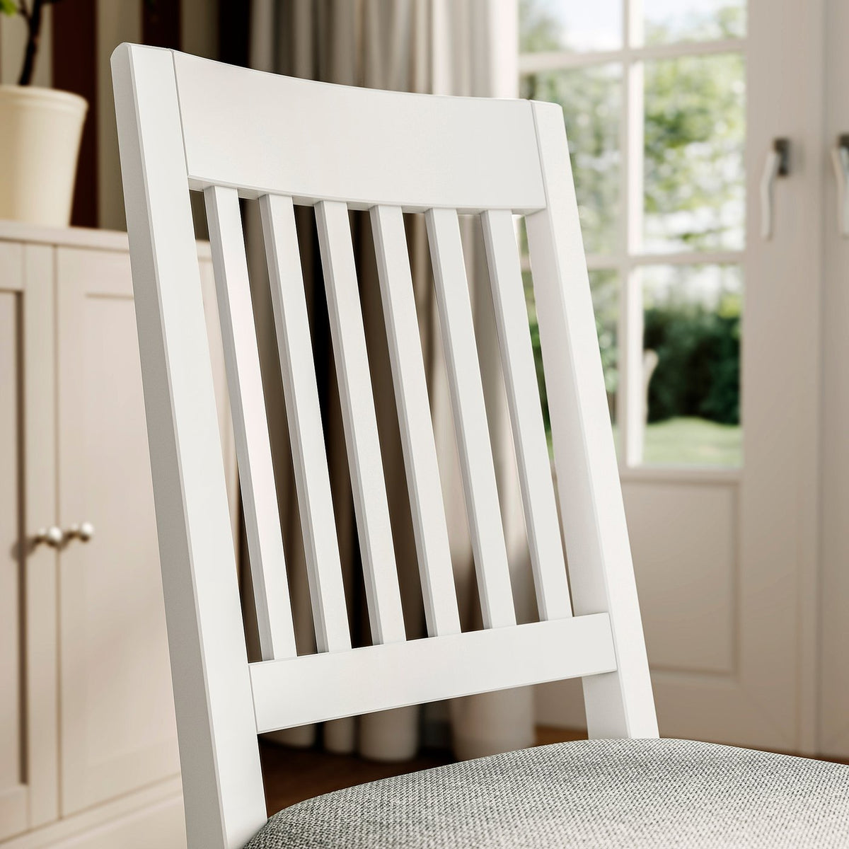 ROSENTORP / NÄSINGE table and 4 chairs, ash veneer white/Tibbleby beige-grey white, 110/155 cm