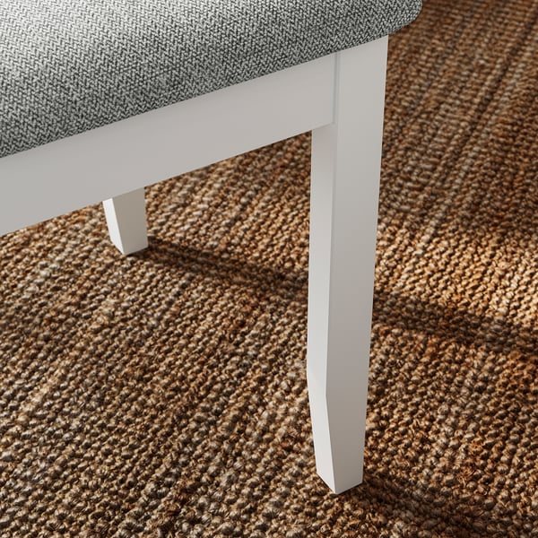 ROSENTORP / NÄSINGE table and 6 chairs, white/Tibbleby beige-grey white, 160/215x110 cm