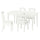 ROSENTORP / ROSENTORP table and 4 chairs, white/white, 155/215x87 cm