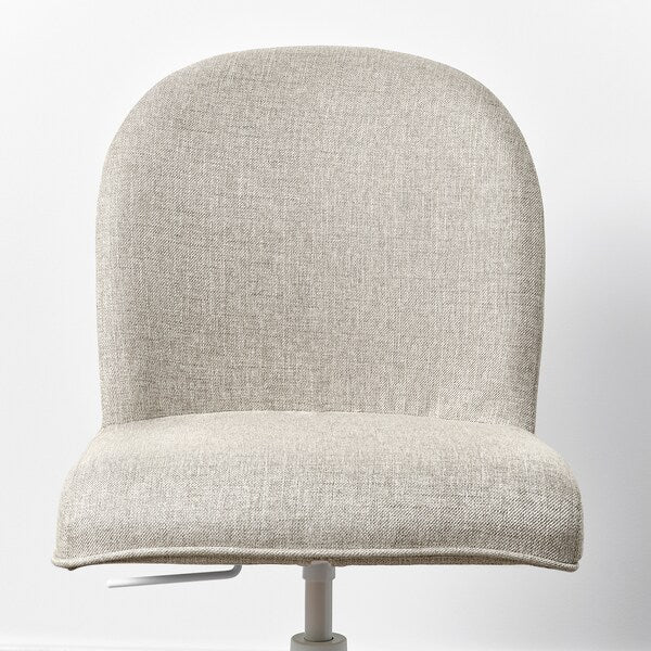 ROSENTORP - Swivel chair, white/Kilanda beige