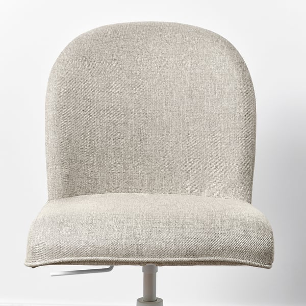 ROSENTORP - Swivel chair, white/Kilanda beige