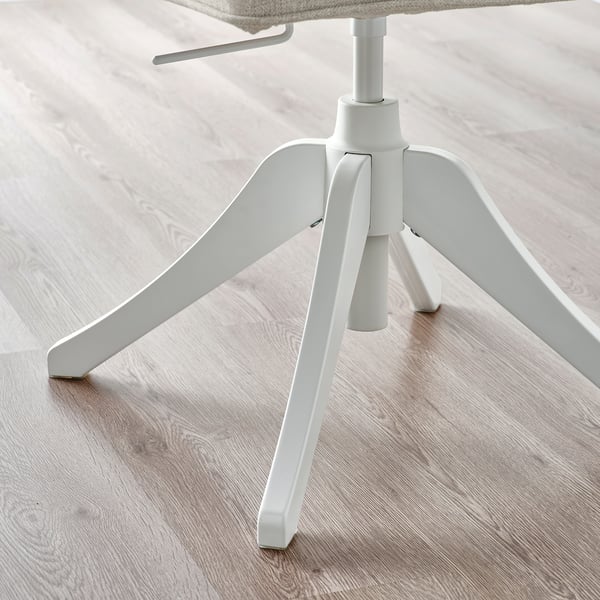 ROSENTORP swivel chair, white/Kilanda light beige, 67 cm