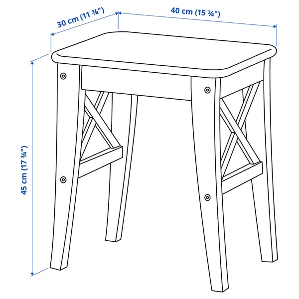 ROSENTORP stool, white, 40x45 cm