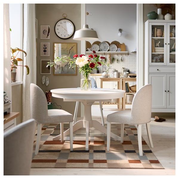 ROSENTORP extending table, white, 110/155 cm
