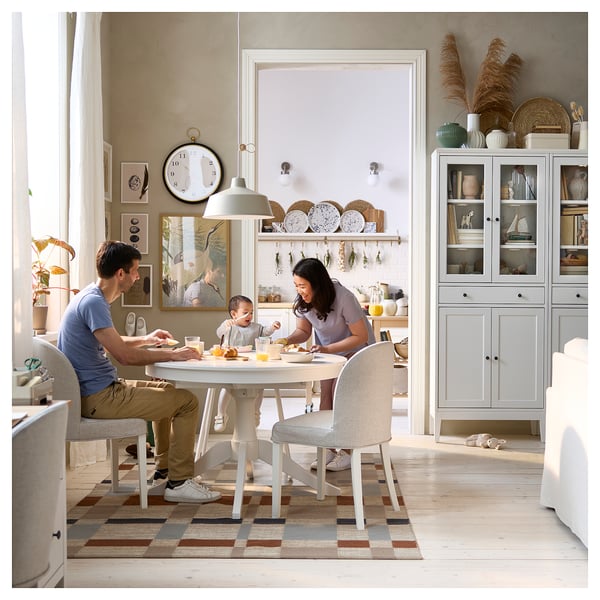 ROSENTORP extending table, white, 110/155 cm
