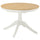 ROSENTORP extendable table, ash veneer/white, 110/155 cm