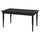 ROSENTORP extendable table, black, 155/215x87 cm