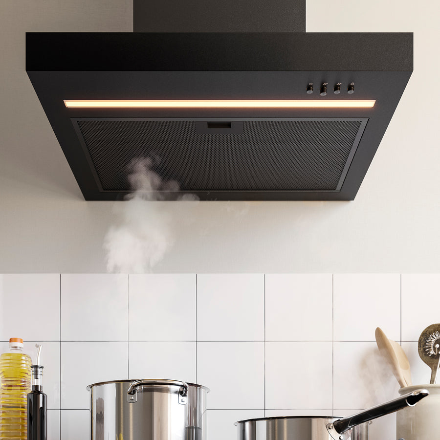 RULLBO wall mounted extractor hood, IKEA 300 black, 60 cm