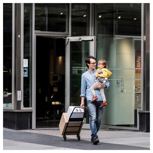 RULLEBÖR trolley, black, 34x94x45 cm