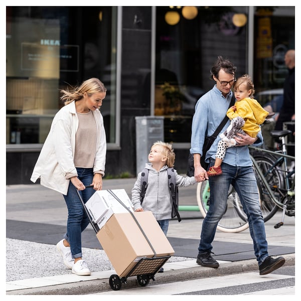 RULLEBÖR trolley, black, 34x94x45 cm