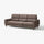 RULLERUM 3-seat sofa w 2 electric recliners, Tornarp dark grey-brown, 259x98x94 cm