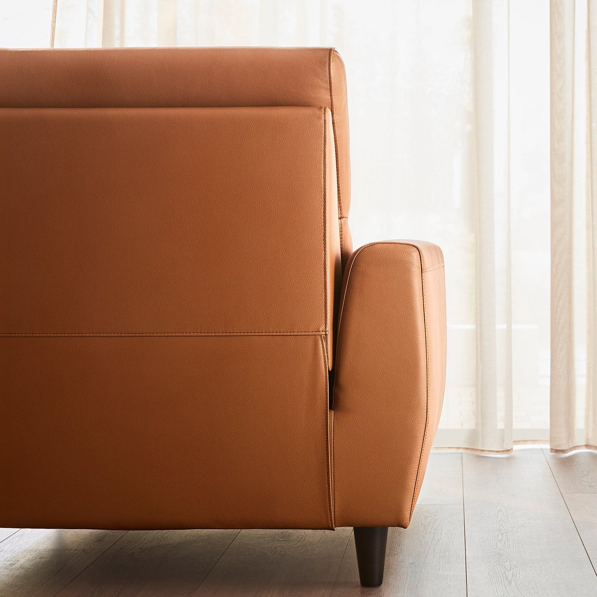 RULLERUM 4-seat sofa w 2 electric recliners, Grann/Bomstad golden-brown, 259x98x94 cm