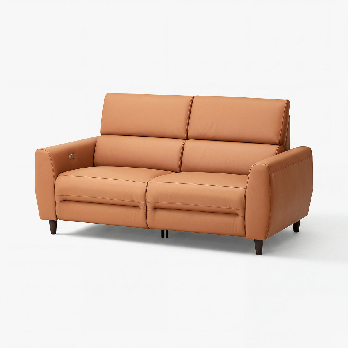 RULLERUM 2-seat sofa with electric recliner, Grann/Bomstad golden-brown, 184 cm