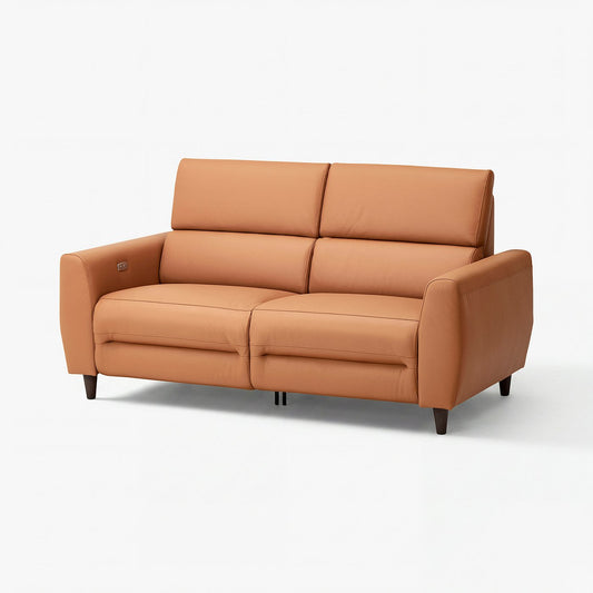 RULLERUM 2-seat sofa with electric recliner, Grann/Bomstad golden-brown, 184 cm