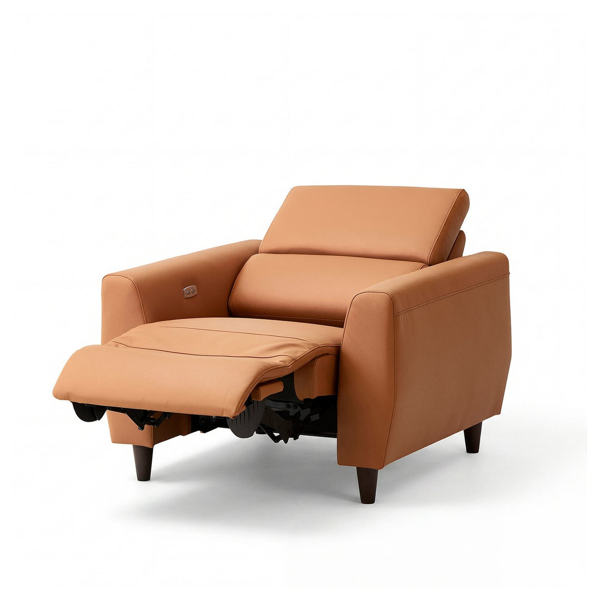 RULLERUM recliner, electric, Grann/Bomstad golden-brown, 97 cm