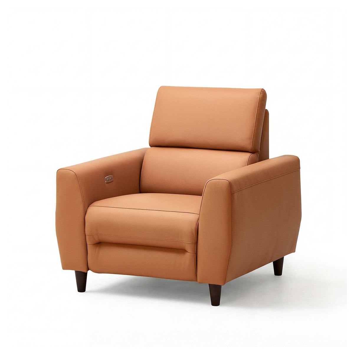 RULLERUM recliner, electric, Grann/Bomstad golden-brown, 97 cm