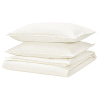 RUNDHAGTORN duvet cover and 2 pillowcases, white, 240x220/50x80 cm