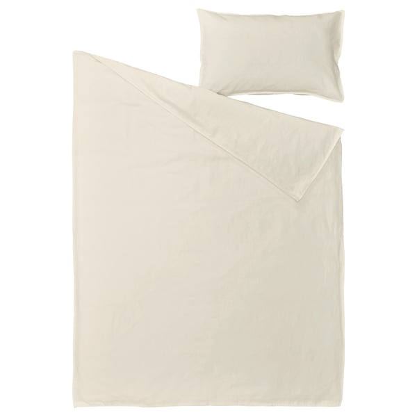 RUNDHAGTORN - RUNDHAGTORN Duvet cover and pillowcase, beige, 150x200/50x80 cm