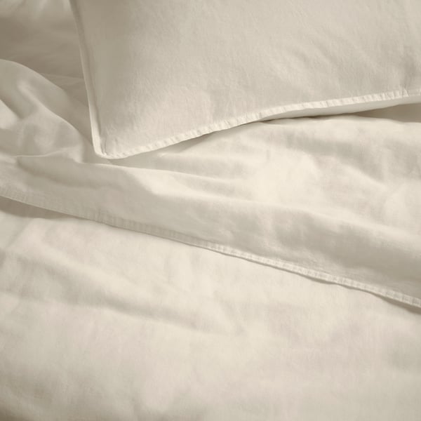 RUNDHAGTORN - RUNDHAGTORN Duvet cover and pillowcase, beige, 150x200/50x80 cm