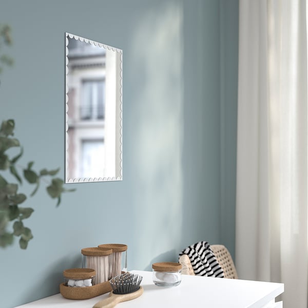 RUNDOXEL mirror, white, 30x40 cm