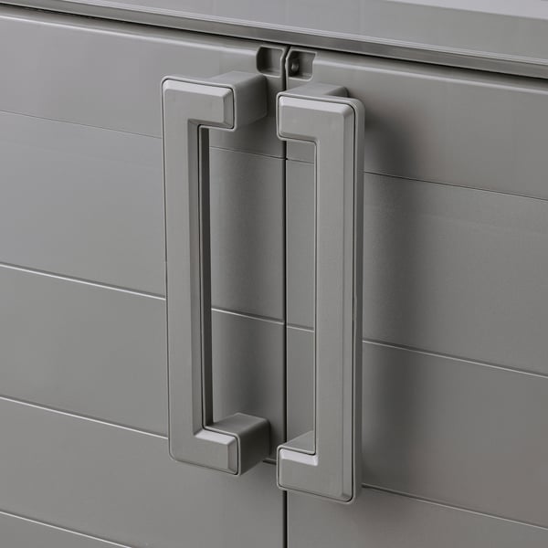 RUNMARÖ cabinet with doors, dark grey indoor/outdoor, 80x44x100 cm