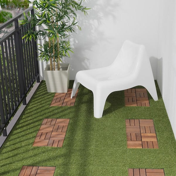 Ikea RUNNEN - Floor decking, outdoor, brown stained, 0.81 m²