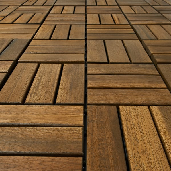 RUNNEN - Floor decking, outdoor, acacia, 0.81 m²