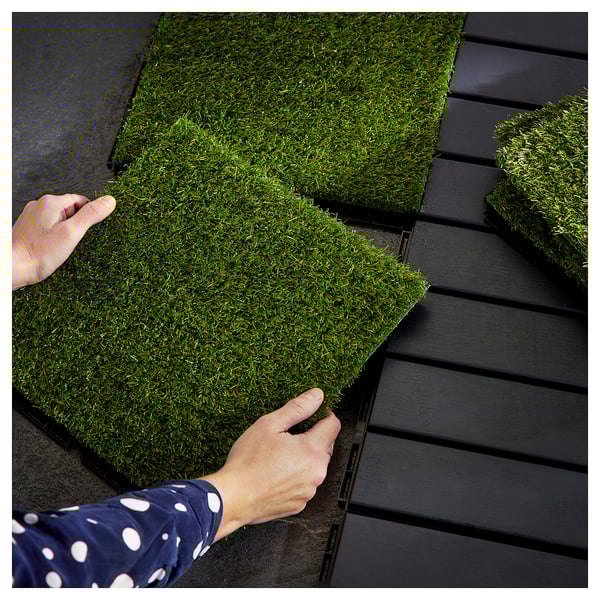 RUNNEN - RUNNEN Floor decking, outdoor, artificial grass, 0.81 m²