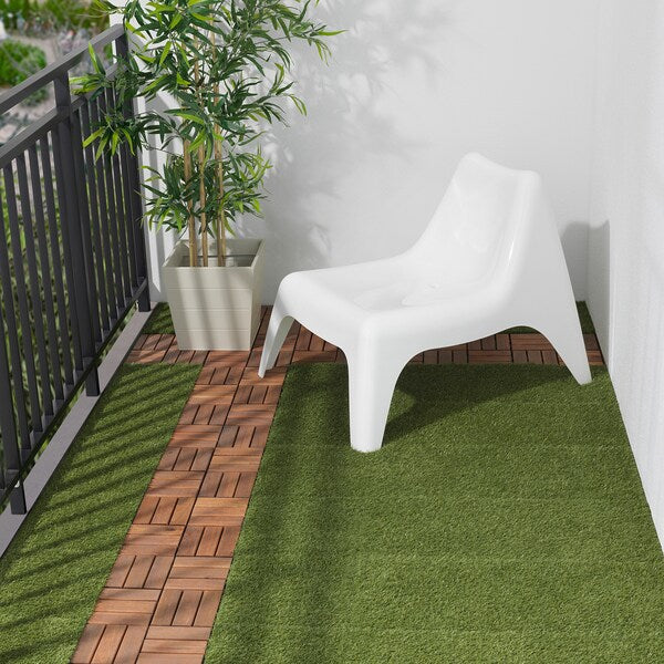 RUNNEN floor decking, outdoor, artificial grass, 0.81 m²