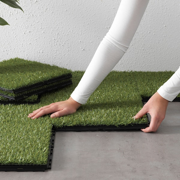 RUNNEN floor decking, outdoor, artificial grass, 0.81 m²