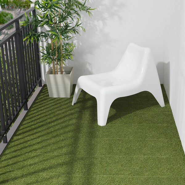RUNNEN floor decking, outdoor, artificial grass, 0.81 m²