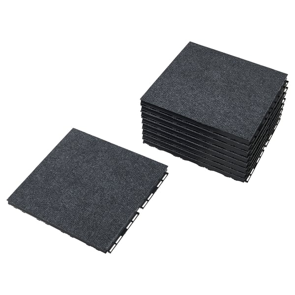 RUNNEN floor decking, outdoor, textile dark grey, 0.81 m²