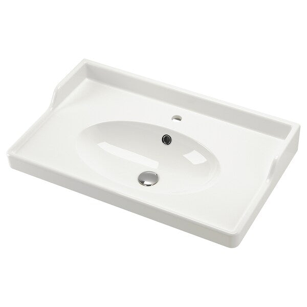 RUTSJÖN - Washbasin, white, 82x49 cm