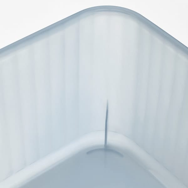 Ikea RYKTA - Storage box with lid, transparent grey-blue, 18x24x12 cm/3.5 l