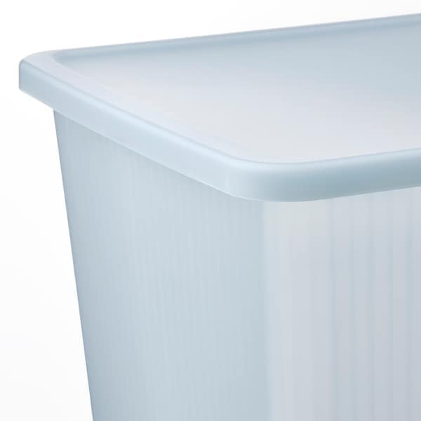 Ikea RYKTA - Storage box with lid, transparent grey-blue, 36x50x35 cm/44.5 l