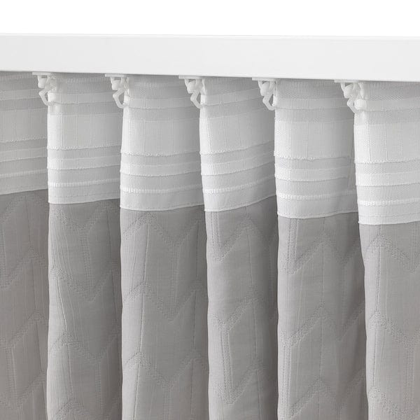 Ikea RYSSBRÄKEN - Semi-blind curtain, 1 piece, light grey, , 140x300 cm