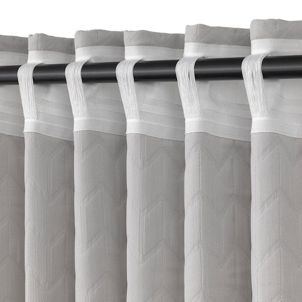 Ikea RYSSBRÄKEN - Semi-blind curtain, 1 piece, light grey, , 140x300 cm