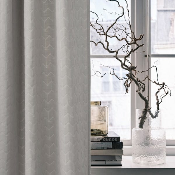 Ikea RYSSBRÄKEN - Semi-blind curtain, 1 piece, light grey, , 140x300 cm