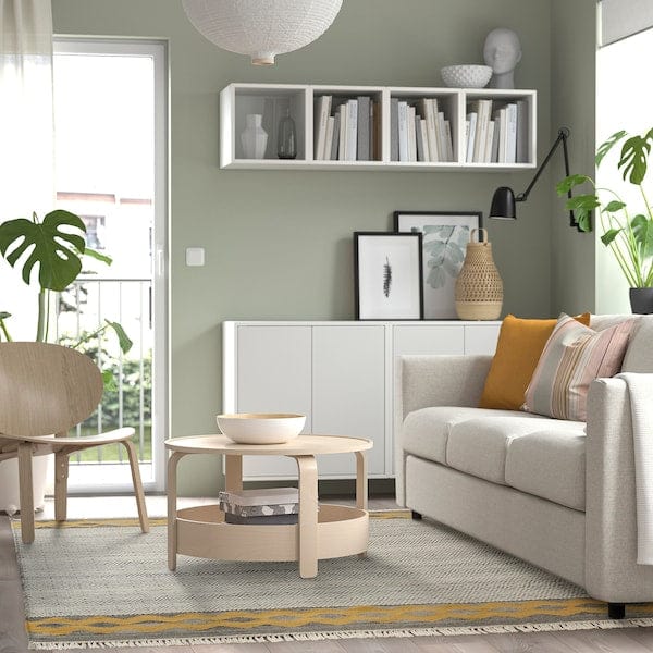 Ikea RYSSGRÄS - Rug, flatwoven, grey-yellow/handmade, 170x240 cm