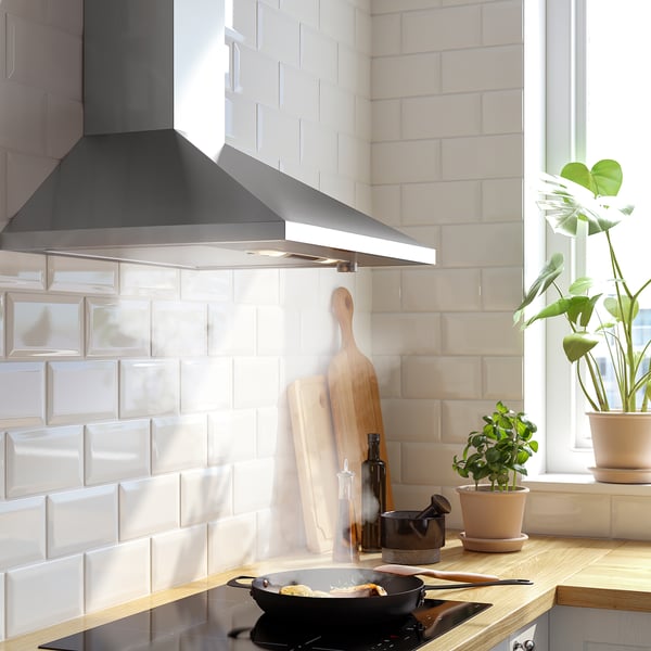 RYTMISK wall mounted extractor hood, stainless steel, 60 cm