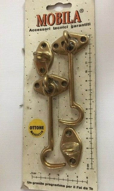 Window Shutter Hook 80MM Brass. 2 Pieces