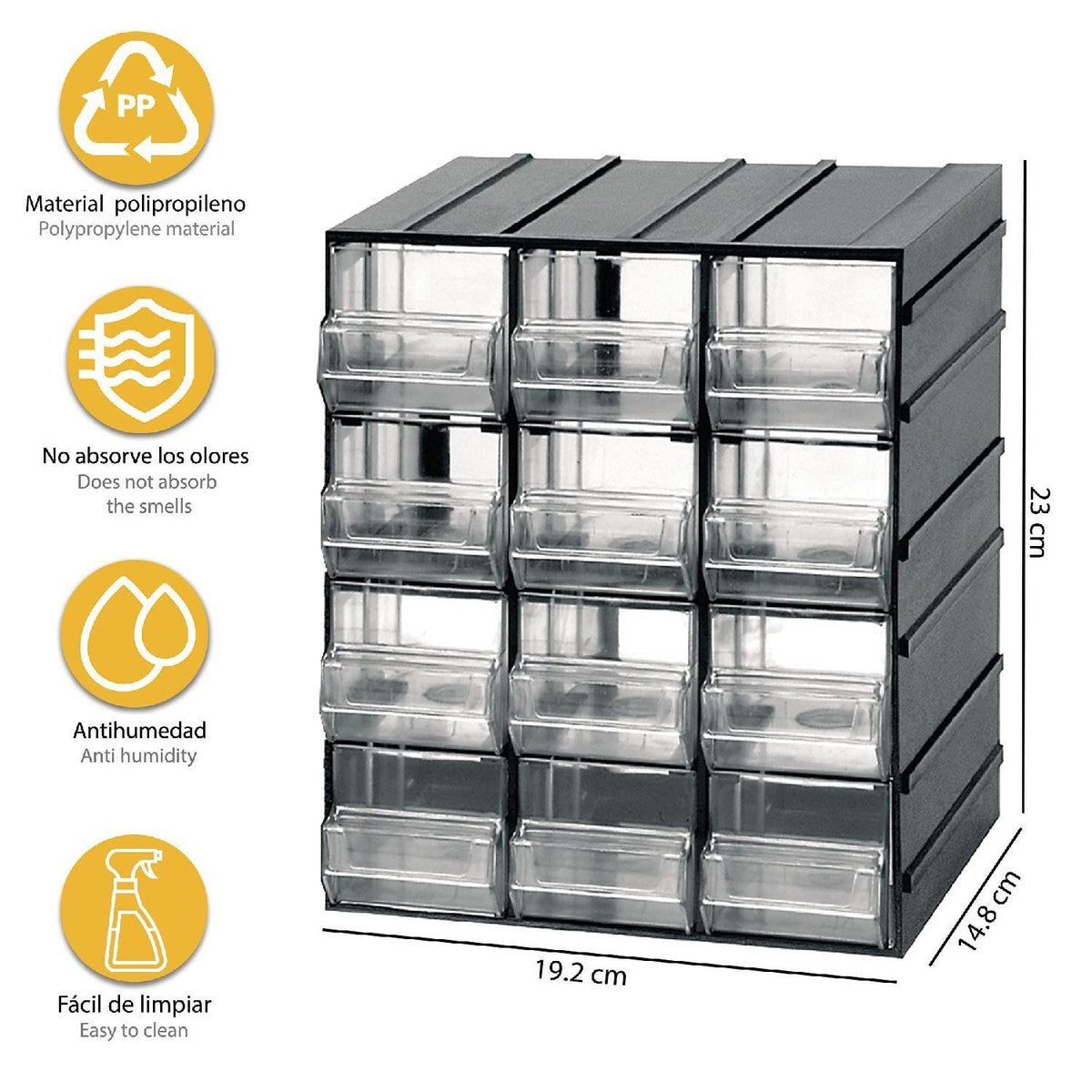 MODULAR DRAWER UNIT WITH 12 DRAWERS TRA