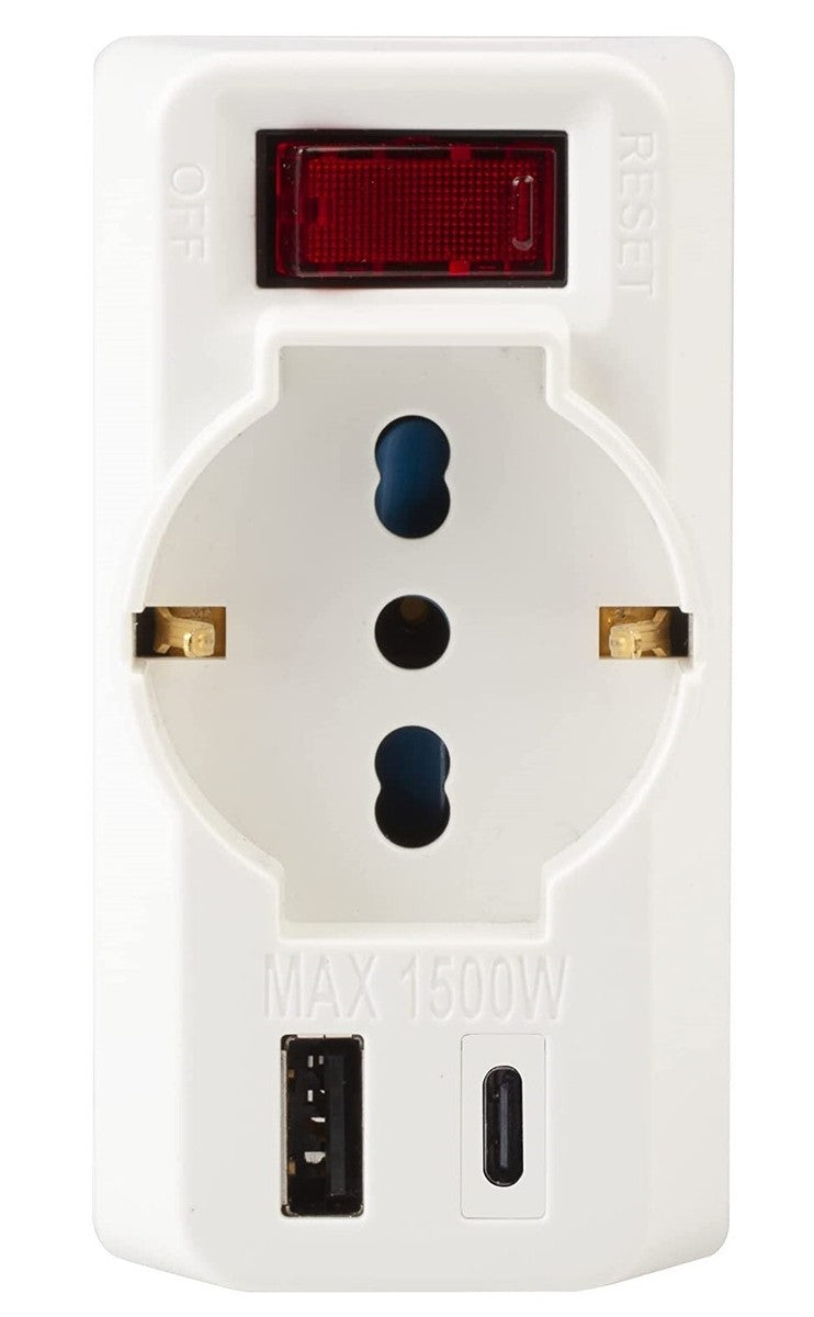 MULTISIZE adapter 10A plug. 1 socket1
