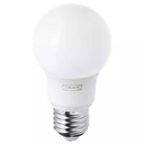 RYET LED bulb E27 600 lumen, globe opal white, 2 pack