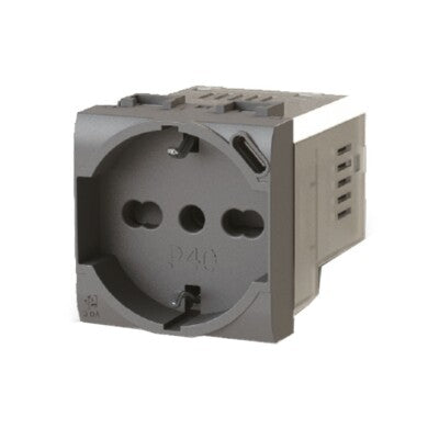 10/16A 230V SCHUKO SOCKET with 3A USB-C